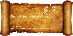 Gerstner Hetény névjegykártya